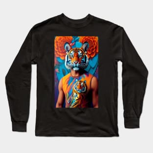 Pop Art - A Surreal Tiger Long Sleeve T-Shirt